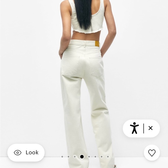 Pull&Bear Pacific Republic Straight leg high-rise jeans in Melon - Picture 5 of 6